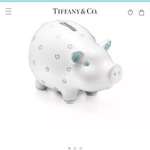 Tiffany Blue Dot Piggy Bank